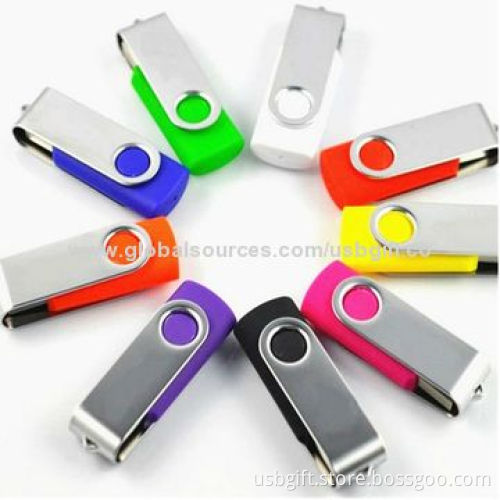 Pop Promotional 2GB Swivel USB with Lanyard and Customized Logo Print